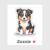 Kawaii Australische Herdershond Puppy – Slaaphoudi Sticker (Vel)