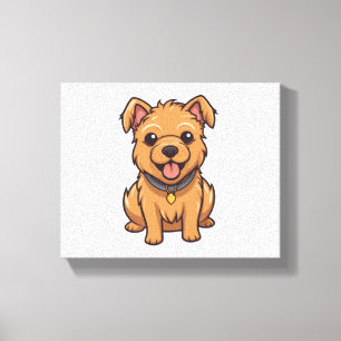 Kawaii Australische Terrier Puppy Canvas Afdruk