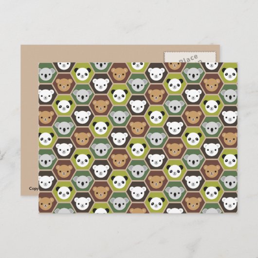 Kawaii Autumn Beren Briefkaart (Voorkant / Achterkant)