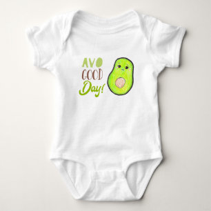 Kawaii avocado avo goede dag op grappige schattige romper