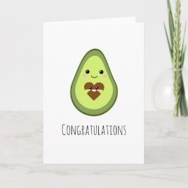 Kawaii Avocado Baby shower Gefeliciteerd Cute Kaart