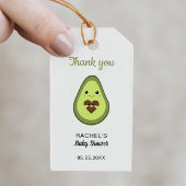 Kawaii Avocado Baby shower Hartelijk dank Cadeaulabel