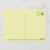 Kawaii Avocado Briefkaart (Achterkant)