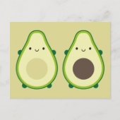 Kawaii Avocado Briefkaart (Voorkant)