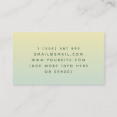 Kawaii Avocado & Guacamole Voedingsdeskundige Scha Visitekaartje (Achterkant)