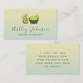 Kawaii Avocado & Guacamole Voedingsdeskundige Scha Visitekaartje (Voorkant / Achterkant)