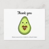Kawaii Avocado Hartelijk dank aan uw minimalistisc Briefkaart (Voorkant)