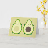 Kawaii Avocado Kaart (Gele Bloem)