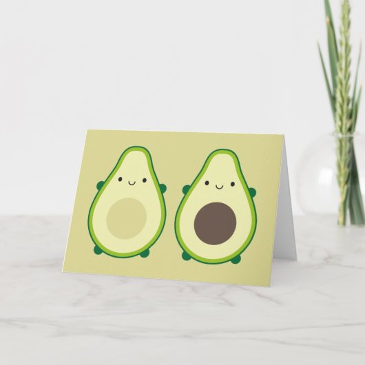 Kawaii Avocado Kaart (Voorkant)