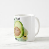Kawaii Avocado Mok – Schattige & Happy Design (Voorkant rechts)