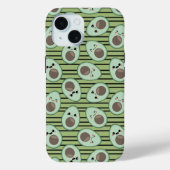 Kawaii avocado-patroon Case-Mate iPhone case (Achterkant)