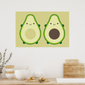 Kawaii Avocado Poster (Keuken)