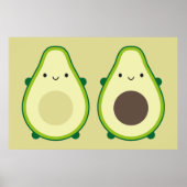 Kawaii Avocado Poster (Voorkant)
