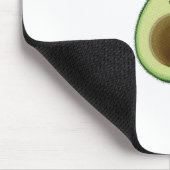 Kawaii Avocado Tekening Aangepast Wit Muismat (Hoek)