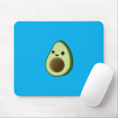 Kawaii Avocado Tekening Custom Blue Muismat (Met muis)