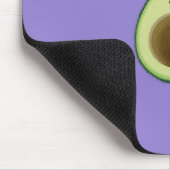 Kawaii Avocado Tekening Custom Paarse Muismat (Hoek)