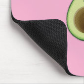 Kawaii Avocado Tekening Custom Pink Muismat (Hoek)