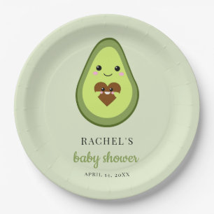 Kawaii Avocado Zwangere Baby showers Minimale Papieren Bordje