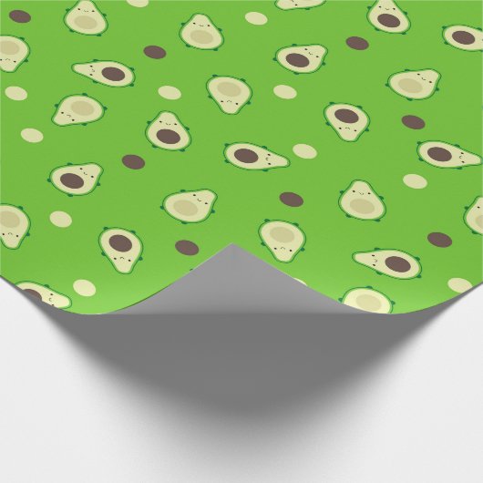 Kawaii Avocados Cadeaupapier (Hoek)