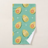 Kawaii Avocados Let's Avocuddle Pattern Bad Handdoek (Handdoek)