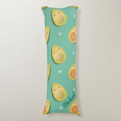 Kawaii Avocados Let's Avocuddle Pattern Funny Lichaamskussen (Voorkant Verticaal)
