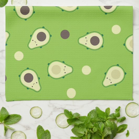 Kawaii Avocados Theedoek (Gevouwen)