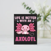Kawaii Axolotl Amphibian Lover Briefkaart (Staand voorkant)