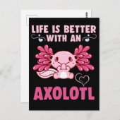 Kawaii Axolotl Amphibian Lover Briefkaart (Voorkant / Achterkant)