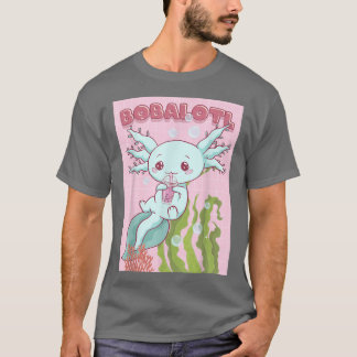 Kawaii Axolotl Boba belteubelthee Japans esthetisc T-shirt