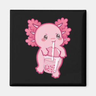 Kawaii Axolotl Boba Bubble Tea Teen Girl Kinder Ja Magneet