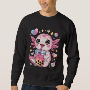 Kawaii Axolotl Bubble Tea voor Kinderen en Tiener Trui
