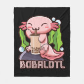 Kawaii Axolotl Cute Boba T-shirt Bubble Tea Anime  Fleece Deken (Voorkant)