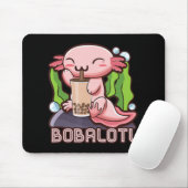 Kawaii Axolotl Cute Boba T-shirt Bubble Tea Anime  Muismat (Met muis)