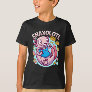 Kawaii Axolotl Cute Food lover Amphibian T-shirt