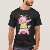Kawaii Axolotl Dabbing Funny Dabber Dab T-shirt (Voorkant)