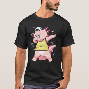 Kawaii Axolotl Dabbing Funny Dabber Dab T-shirt