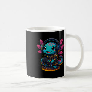 Kawaii Axolotl die videogames speelt Funny Gaming Koffiemok