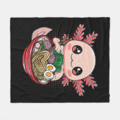 Kawaii Axolotl Eating Ramen Noodles Anime Gift Gir Fleece Deken (Voorkant (Horizontaal))