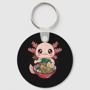 Kawaii Axolotl Eating Ramen Noodles Anime Gift Gir Sleutelhanger