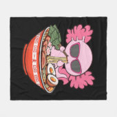 Kawaii Axolotl Eating Ramen Noodles Anime Girls Te Fleece Deken (Voorkant (Horizontaal))