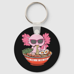 Kawaii Axolotl Eating Ramen Noodles Anime Girls Te Sleutelhanger