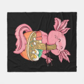 Kawaii Axolotl Eating Ramen Noodles Anime Kinder G Fleece Deken (Voorkant (Horizontaal))