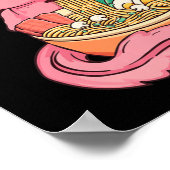 Kawaii Axolotl Eating Ramen Noodles Anime Kinder G Poster (Hoek)