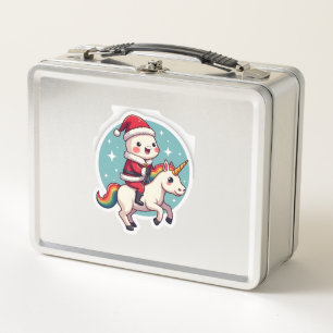 Kawaii Axolotl Eenhoorn Kerstmis Kerstman Prettig
