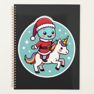 Kawaii Axolotl Eenhoorn Kerstmis Kerstman Prettig  Planner