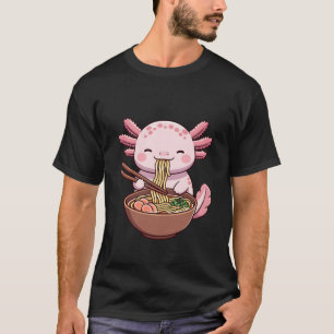 Kawaii Axolotl Eet Ramen T-shirt