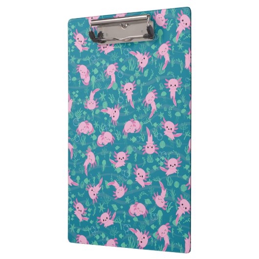 Kawaii Axolotl in oceaan klembord (Links)