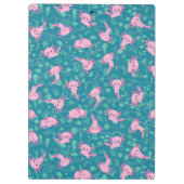 Kawaii Axolotl in oceaan klembord (Achterkant)