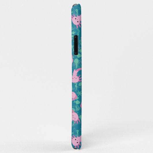 Kawaii Axolotl in Ocean iPhone / iPad case (Achterkant/rechts)