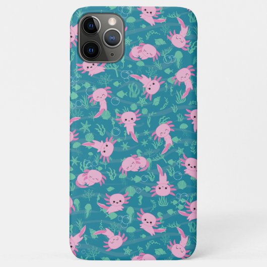 Kawaii Axolotl in Ocean iPhone / iPad case (Achterkant)